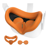 (EOL) KIWI design Masque facial en silicone de Protecteur d'objectif pour Quest 2 (Orange)